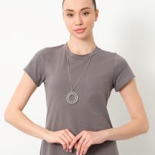 Pamuk Penye İç Elbise Koyu Gri Kısa Kol Pamuk Penye İç Elbise Koyu Gri Kısa Kol