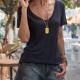 Kadın Siyah Sırt Detaylı T-shirt 888-023 modeli