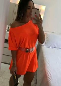 ☀️Neon Basic Elbise-Tunik (Orange)
