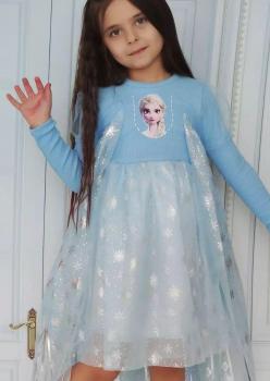 Elsalı Kız Çocuk Elbise 3